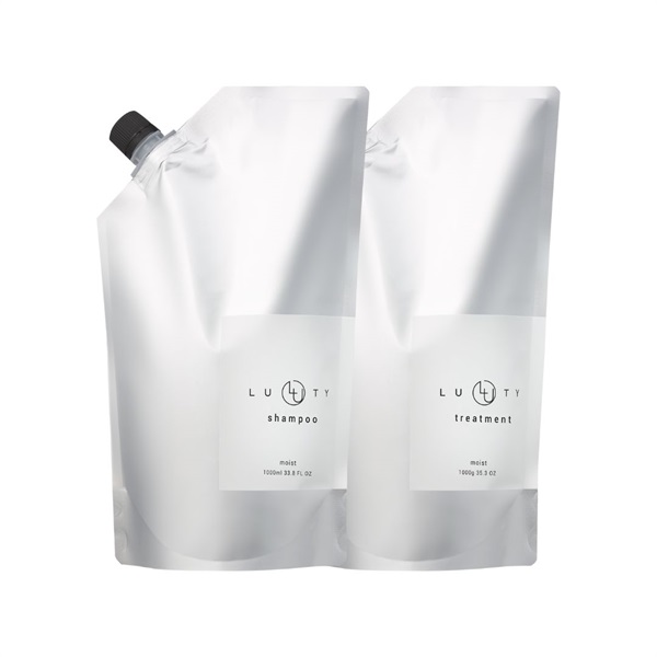 【30％オフ/定期】LUTY ルーティー シャンプー・トリートメント 500/1000ml セット(1000ml・1000g-モイスト-モイスト)