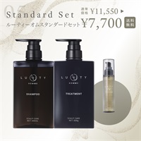 【クリスマスキャンペーン2024】LUTY HOMME ルーティー オム シャンプー・トリートメント 500ml ポンプ セット【ヘアオイル100mlプレゼント】(【ヘアオイル：モイスト】)